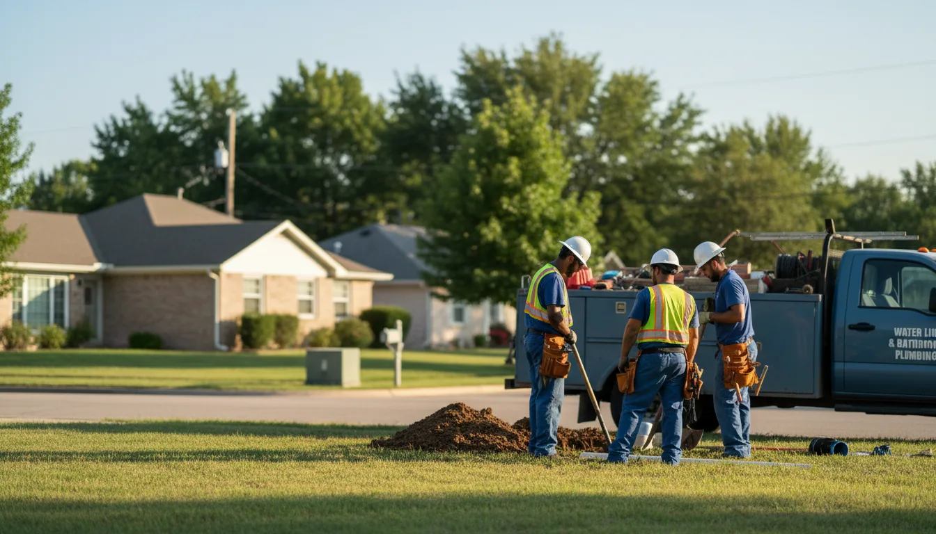 Residential water line and bathroom plumbing service in Blakesburg, IA